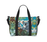 Two happy koalas Crossbody handbag, travel casual handbag, suitable for work, travel, fitness, tourism, women's zipper storage bag,