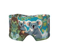 Two Happy Koalas Unisex Side Sleeping Headband, Sleeping Eye Mask and Ear Muffs, (26.8 * 4.3 inches), Indoor and Outdoor Travel Yoga Adjustable Comfort Eye and Ear Muffs,