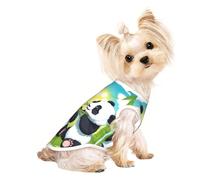 Two happy pandas Pet Breathable Sleeveless T-shirt L for Small Dogs and Cats, Soft, Comfortable, Stylish