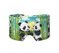 Two Happy Pandas Unisex Side Sleeping Headband, Sleeping Eye Mask and Ear Muffs, (26.8 * 4.3 inches), Indoor and Outdoor Travel Yoga Adjustable Comfort Eye and Ear Muffs,