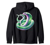 Two-Headed King Cobra Snake Serpent Zip Hoodie