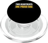 Two Heartbeats One Proud Dad Twin Dad Father PopSockets PopGrip for MagSafe