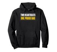Two Heartbeats One Proud Dad Twin Dad Father Pullover Hoodie