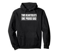 Two Heartbeats One Proud Dad Twin Dad Father Pullover Hoodie