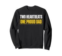 Two Heartbeats One Proud Dad Twin Dad Father Sweatshirt