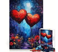 Two Hearts in The Night 1000-piece Puzzle for Teenagers Memory Skill Mind Soothing Fun Clean Edges Thoughtful Gift (50x75cm)