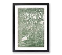 Two Herons by Theo Van Hoytema Framed Print | A2 Black Framed Wall Art | Ready to Hang | Modern Animal Picture | Living Room Bedroom Lounge Office