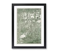 Two Herons By Theo Van Hoytema Vintage Framed Print | A2 Black Framed Wall Art | Ready to Hang | Classic Animal Picture | Living Room Bedroom Lounge Office