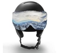 Two Horizons Ski Helmet Visor Protector Scratch Protector Microfiber Cleaning Cloth Smile Style Ski Accessories for Adults Unisex