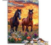 Two Horses 1000 Pieces Jigsaw Puzzles For Teens And Adults, Educational Stress Relief Toy for Is Ideal As A Gift for The Whole Family (size 26x38cm)