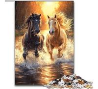 Two Horses Adult Jigsaws 1000 Piece, Challenging Game And Family Play Educational Game for Birthday, Chrismas (50x75cm)