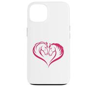 Two Horses Forming Heart Equine Love Design Case for iPhone 13
