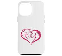 Two Horses Forming Heart Equine Love Design Case for iPhone 13 Pro Max