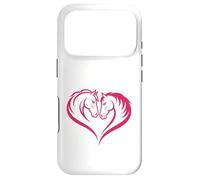 Two Horses Forming Heart Equine Love Design Case for iPhone 17 Pro