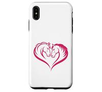 Two Horses Forming Heart Equine Love Design Case for iPhone XS Max