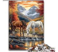 Two Horses JigsawPuzzle 2000 Pieces for Teenagers, Brain Intelligence Challenge Addictive Toys for Home Decoration (70x100cm)