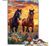 Two Horses Puzzles for Adults 1000 Pieces, Family Game Stress Reliever Difficult Challenge Gifts for Friends And Family (26x38cm)
