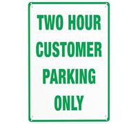 Two Hour Customer Parking Only Metal Sign Aluminum Warning Tin Signs For Outdoor Business Yard Lawn Farmhouse Garden Patio Wall Decor 8x12 Inch