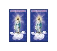 Two How to Pray The Rosary Trifold Instructions Pocket Holy Cards with Hail Mary, Our Father Prayers, Apostle's Creed