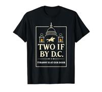 Two If By DC | No Kings | Anti Tyranny Political Protest Value Graphic T-Shirt, Men, Black, L