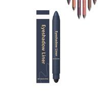 Two-in-one eyeliner and eyeshadow, a two-toned eyeshadow stick, is waterproof and sweat-proof, and resists smudging, allowing for effortless natural eye makeup.
