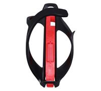 Two in One Water Bottle Cage with Tyre Spoon for Mountain Bikes | PC Build, Secure Fit on Rough Roads, Simple Practical Design, Black and Red Options