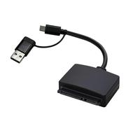 Two Interfaces USB A USB C To SATAs Converters For 2.5inch HDDs External Drive Enclosure Data Backup Plugs & Play Adapter