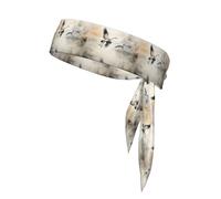 Two Japanese Cranes Flying Print Men And Womendouble-Sided Headscarf,Moisture-Wicking Sports Headband,Running,Football And Track And Field