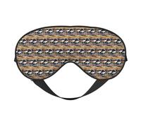 Two Japanese Cranes Flying Traditional Painting Printing Versatile Sleep Eye Cover Soft Eye Mask Reversible for Meditation & Travel Eye Mask Unisex