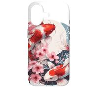 Two Japanese Koi Fish with Cherry Blossoms Case for iPhone 17