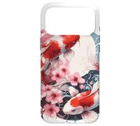 Two Japanese Koi Fish with Cherry Blossoms Case for iPhone 17 Pro Max