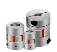 Two-jaw D14L22 Coupler Aluminum Plum Flexible Shaft Coupling Motor Connector Solid Rubber Pad / 6.35 8/10mm 1Pcs(4x6.35)