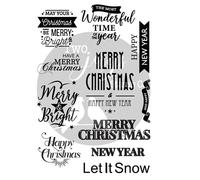 Two Jays Clear Stamp - Festive Flag Sentiment - John Next Door