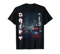 Two JDM Drift Racing Cars Tokyo Street Drifting at Night T-Shirt