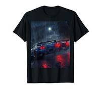 Two JDM Drift Racing Cars Tokyo Street Drifting at Night T-Shirt