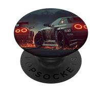 Two JDM Legend Drift Racing Cars Drifting At Night PopSockets Adhesive PopGrip