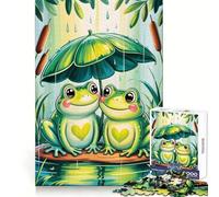 Two Kawaii Frogs 1000 Teenager Pieces Jigsaw Puzzle Memory Power Restful Activity Seamless Fit Festive Present (38x26cm)