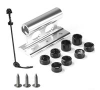 Two Kit Bike Fork Mount Truck Block for 20 x 110mm Bikes Secure and Safe Bike Storage (Silver)