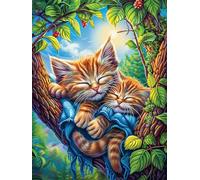 Two Kittens in Magical Forest 300 Piece Jigsaw Puzzle for Adults Jigsaw Cozy Night In Activity Colourful Challenge Great Gift for Puzzle Lovers Stress Reliever 300 PCS