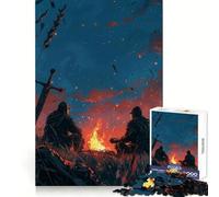 Two Knight Warrior Puzzles for Adults 1000 Puzzles Analytical Skill Leisure Escape Tight Join Seasonal Gift (38x26cm)