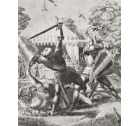 Two knights fighting in the time of King Arthur. From The Wonderland of Knowledge published c.1930 Poster Print by Hilary Jane Morgan (13 x 16)