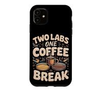 Two Labs One Coffee Break Biology Teacher Case for iPhone 11