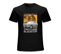 Two Lane Blacktop Cult Car Movie T-Shirt Man's Black Cotton Tee 3XL