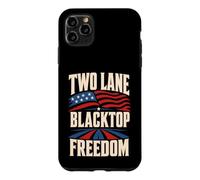 Two Lane Blacktop Freedom Flag Patriotic Road Case for iPhone 11 Pro Max