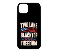 Two Lane Blacktop Freedom Flag Patriotic Road Case for iPhone 14 Plus