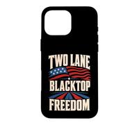 Two Lane Blacktop Freedom Flag Patriotic Road Case for iPhone 16 Pro Max