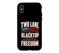 Two Lane Blacktop Freedom Flag Patriotic Road Case for iPhone X/XS