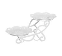 Two Layer Fruit Tray Tiered Stand for Dessert Display