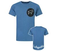 Two Legged Dog Mens Blue Logo Short Sleeved T-Shirt - X-Large