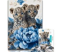 Two Leopards 1000 Piece Jigsaw Puzzle for Adults And Teenagers,Pattern Assembly Fun at Home Activities,Birthday Present,Travel Gifts (50x75cm)